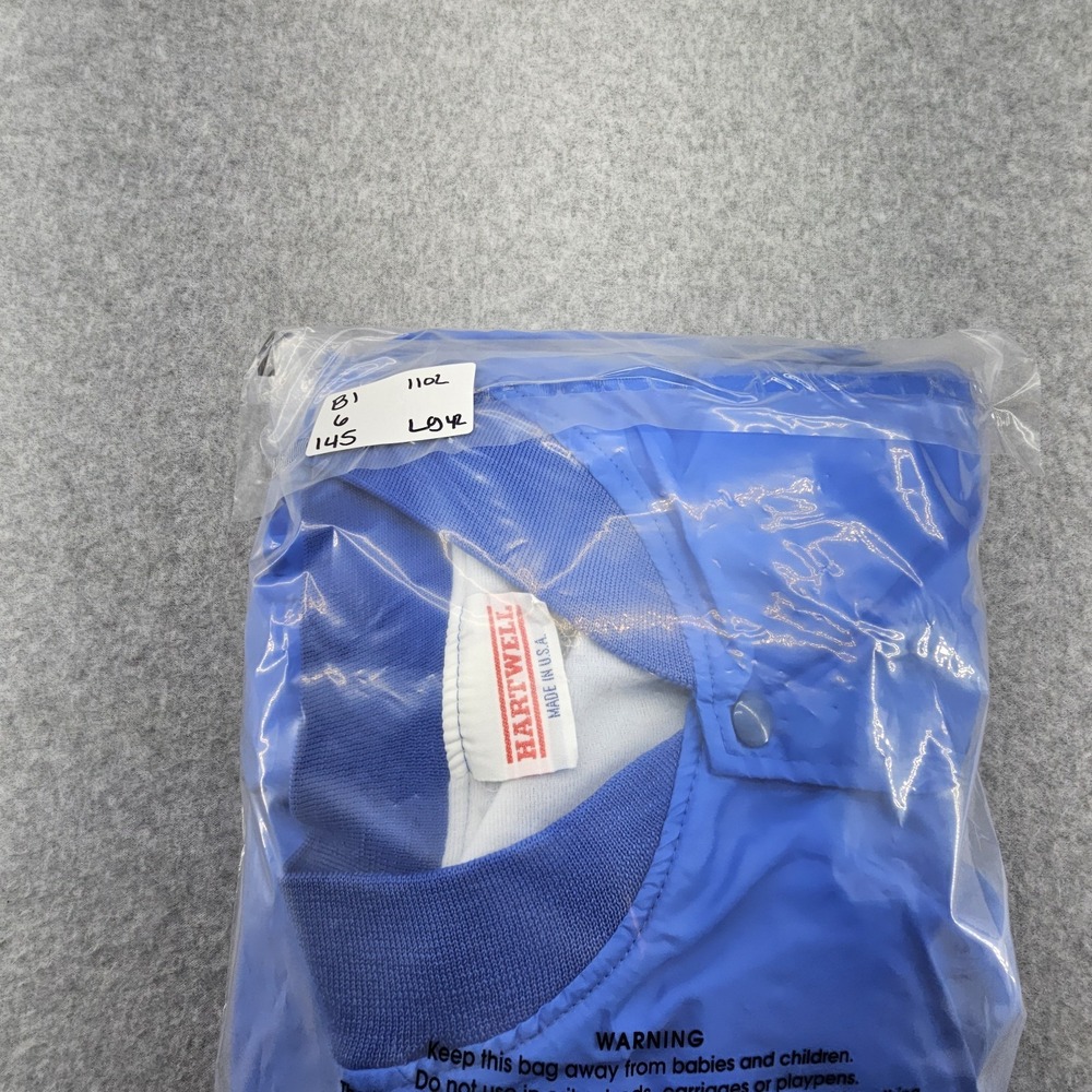 VINTAGE Hartwell  Jacket L‎ 80's Bomber USA Made Blue Snap Button - Picture 13 of 13